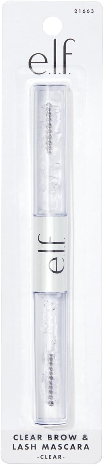 Clear Brow & Lash Mascara | Dual-Sided Clear Gel | Conditioning Formula for Healthy Lashes | 0.08 Fl Oz (2.5Ml) (Packaging May Vary)