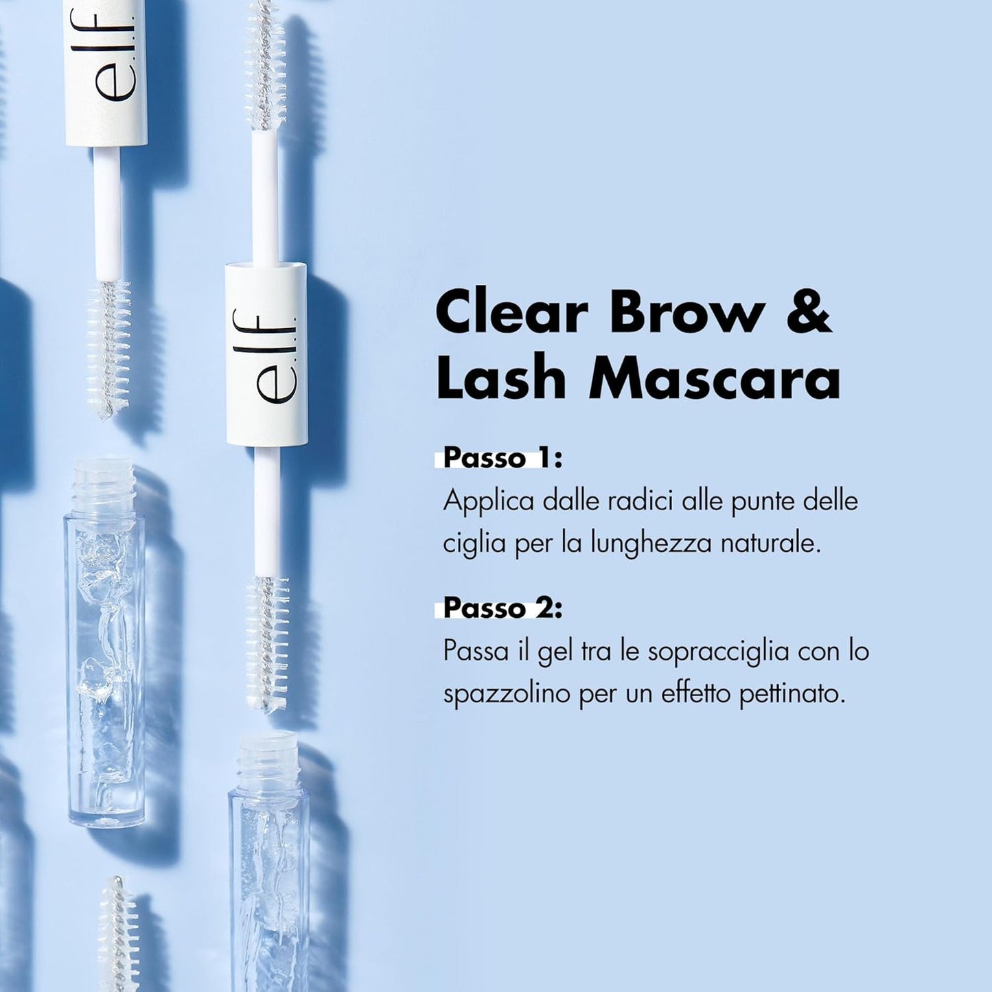 Clear Brow & Lash Mascara | Dual-Sided Clear Gel | Conditioning Formula for Healthy Lashes | 0.08 Fl Oz (2.5Ml) (Packaging May Vary)