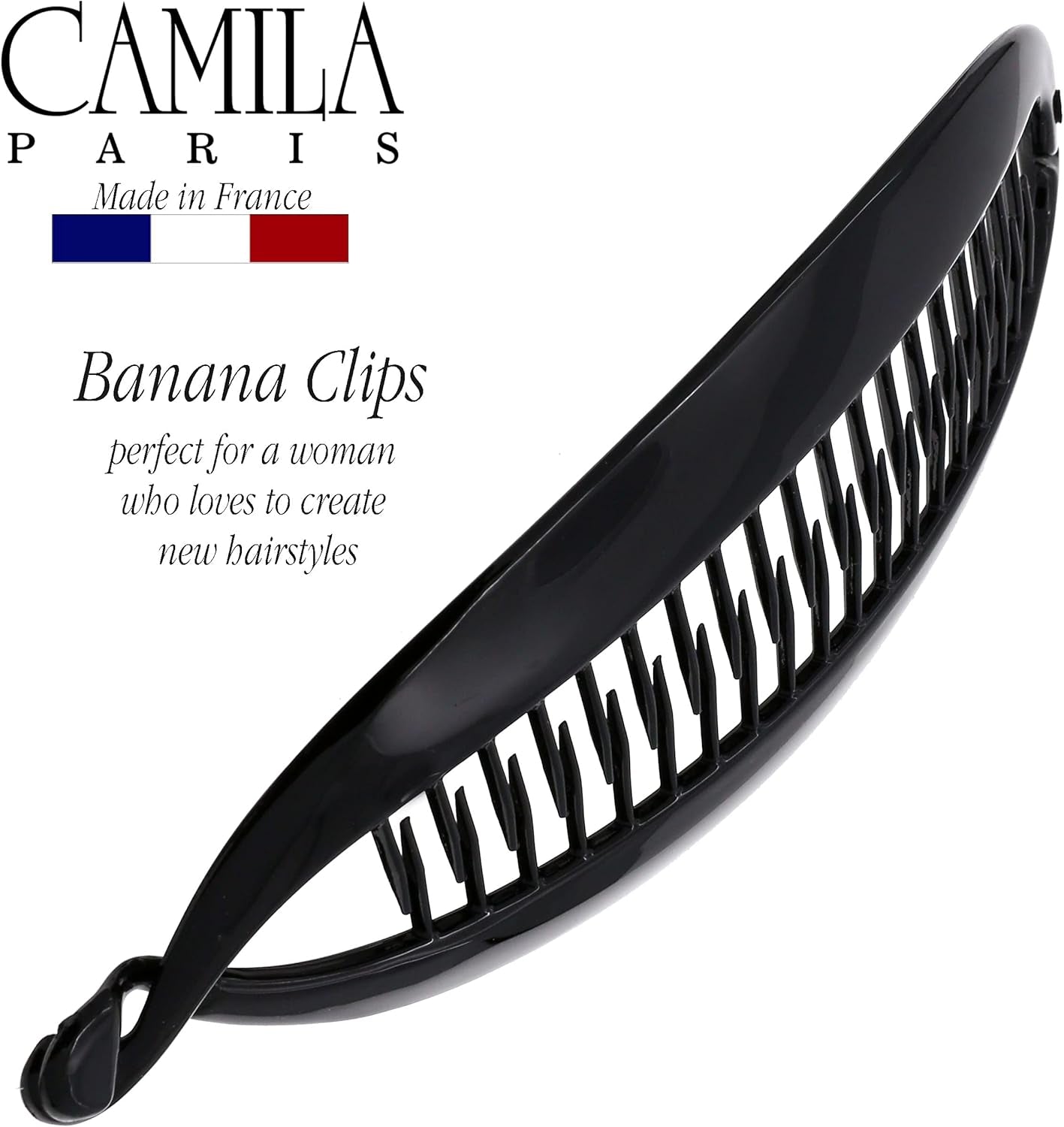 Paris - NV135 (7"), French Woman Hair Accessories, Hair Banana Comb. Strong and Durable Hair Ornaments. Made in France