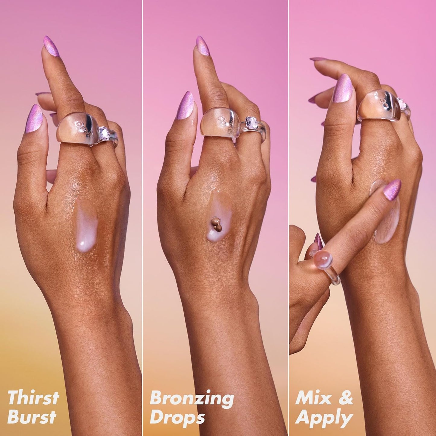 SKIN the Hottest Drops Duo, Holy Hydration! Thirst Burst Drops & Bronzing Drops Skincare Set, for a Dewy, Sun-Kissed Look, Vegan & Cruelty-Free