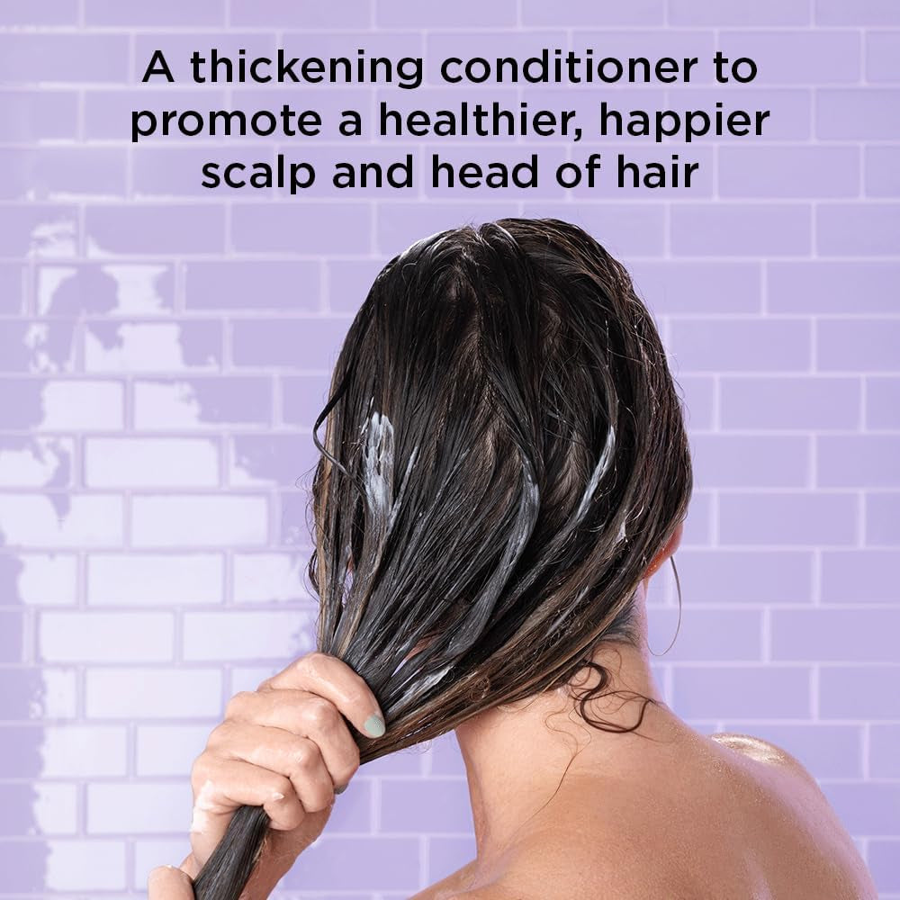97% Natural Get Set Grow Hair Thickening Conditioner to Optimise Scalp Health, Stimulate Roots and Promote Hair Growth, with Organic Garden Pea Sprouts and Green Robusta Coffee Beans, 250Ml