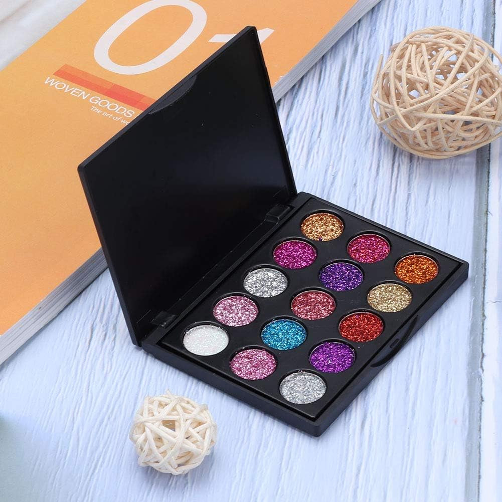 Eye Shadow Plattet, 15 Colors Waterproof Glitter Eyeshadow Palette for Cosplay Makeup Eye Makeup, Shining Eye Shadow Cosmetic Powder Suitable for Daily and Professional Makeup