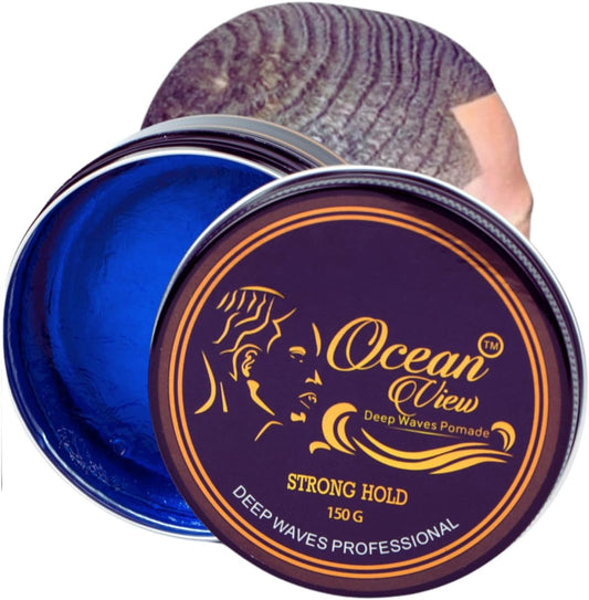 Ocean View Hair Pomade-Strong Hold 4 Oz- Pomade, Hair Styling, Wave Training