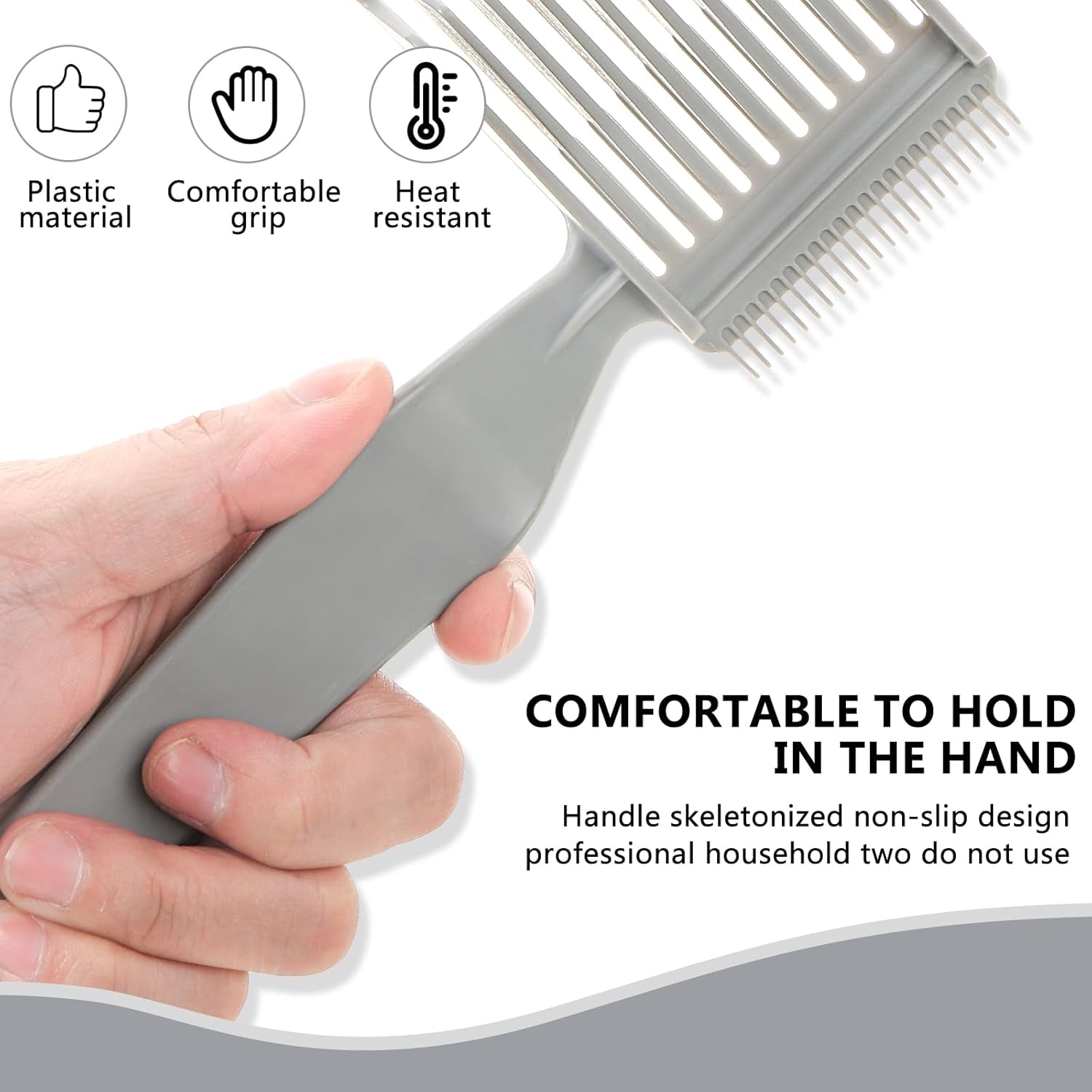 2 PCS Guide Combs Barber Combs Professional Hair Cutting Comb Heat Resistant Clipper Comb Curved Positioning Flat Top Comb Barber Supplies for Hair Salon, Travel, Home