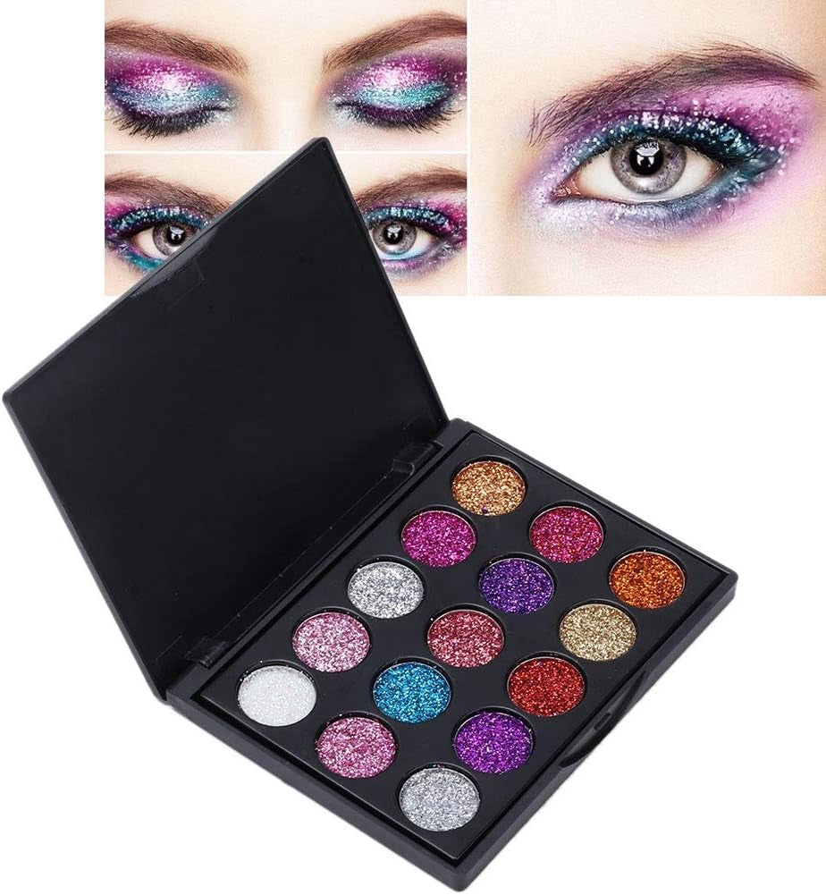 Eye Shadow Plattet, 15 Colors Waterproof Glitter Eyeshadow Palette for Cosplay Makeup Eye Makeup, Shining Eye Shadow Cosmetic Powder Suitable for Daily and Professional Makeup
