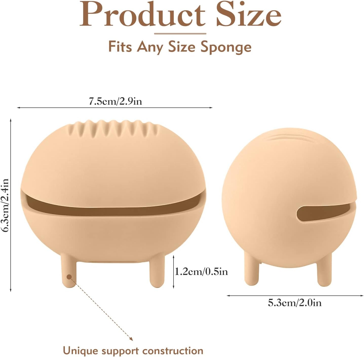 Makeup Sponge Holder with Washable Brushes Pad, Silicone Cosmetic Beauty Blender Case, Self-Contained Support Beauty Blender Holder, Breathable Makeup Sponge Case