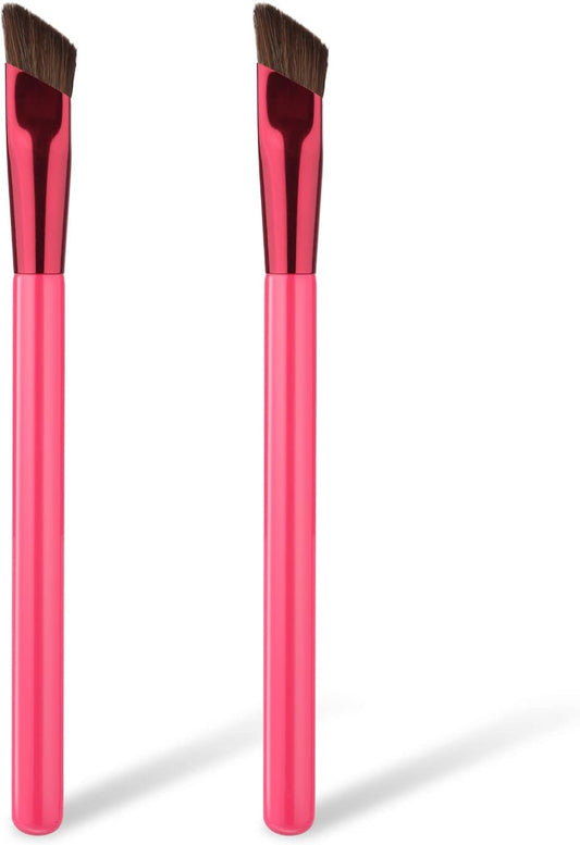 2Pcs Multifunctional Eyebrow Brush, Eyebrow Makeup Brush Eye Brow Concealer Brush Angled Brush for Powder, Shadow, Cream, Gel, Woman, Girl
