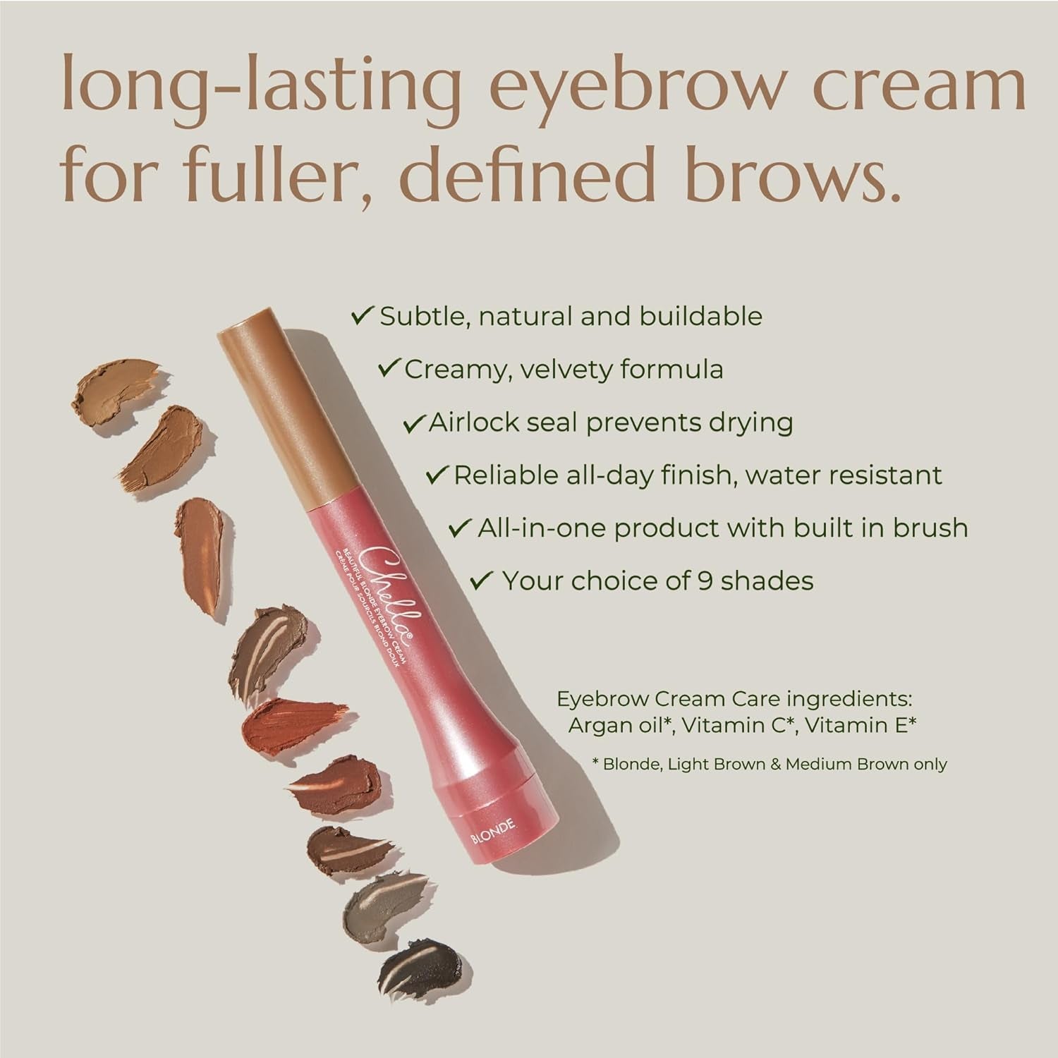Eyebrow Cream, Awesome Auburn - Vegan, Cruelty Free, Paraben Free, Gluten Free Eyebrow Makeup - Long Wearing, Velvet Consistency, Water Resistant