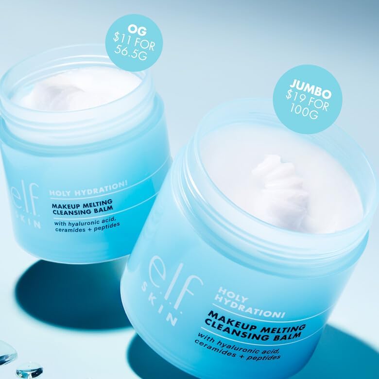 SKIN Holy Hydration! Makeup Melting Cleansing Balm, Hydrating Cleansing Balm to Remove Makeup, Formulated with Hyaluronic Acid