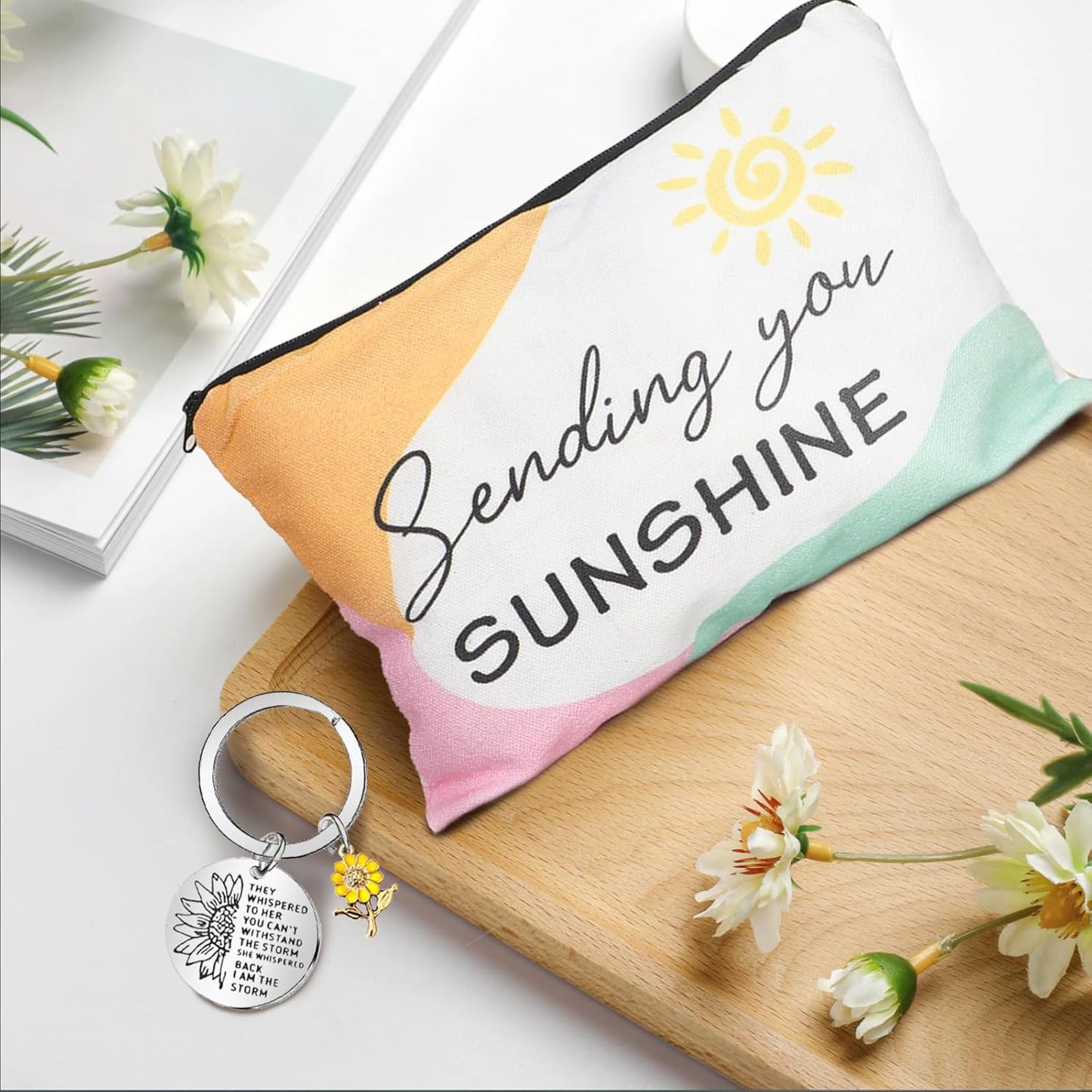 Birthday Gifts for Women, Get Well Soon Gifts for Women Sending Sunshine Sunflower Gift Baskets, Self Care Gifts for Women Her Best Friends Bestie Sister Mom Wife Female, Inspirational Gifts for Women
