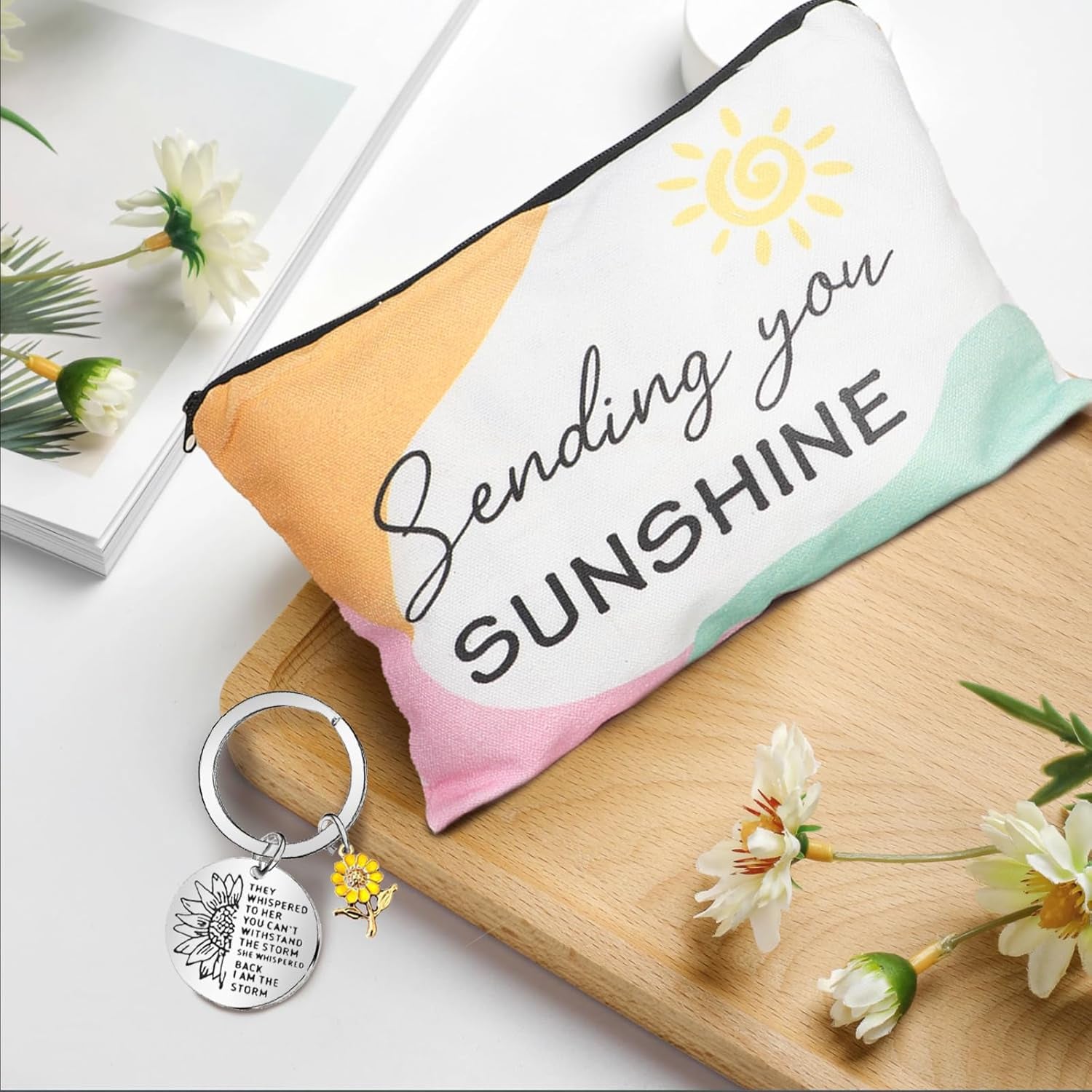 Birthday Gifts for Women, Get Well Soon Gifts for Women Sending Sunshine Sunflower Gift Baskets, Self Care Gifts for Women Her Best Friends Bestie Sister Mom Wife Female, Inspirational Gifts for Women