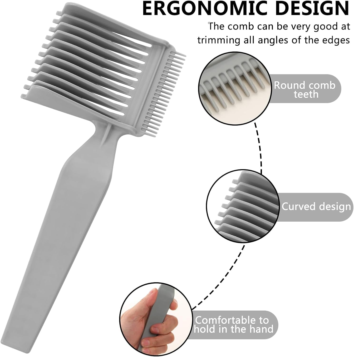 2 PCS Guide Combs Barber Combs Professional Hair Cutting Comb Heat Resistant Clipper Comb Curved Positioning Flat Top Comb Barber Supplies for Hair Salon, Travel, Home