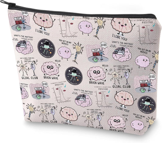 Funny Neuroscience Pun Gift You Shall Not Pass Makeup Bag Neurosurgeon Gift Neurobiology Assistant Gift, You Shall Not Pass, Retro