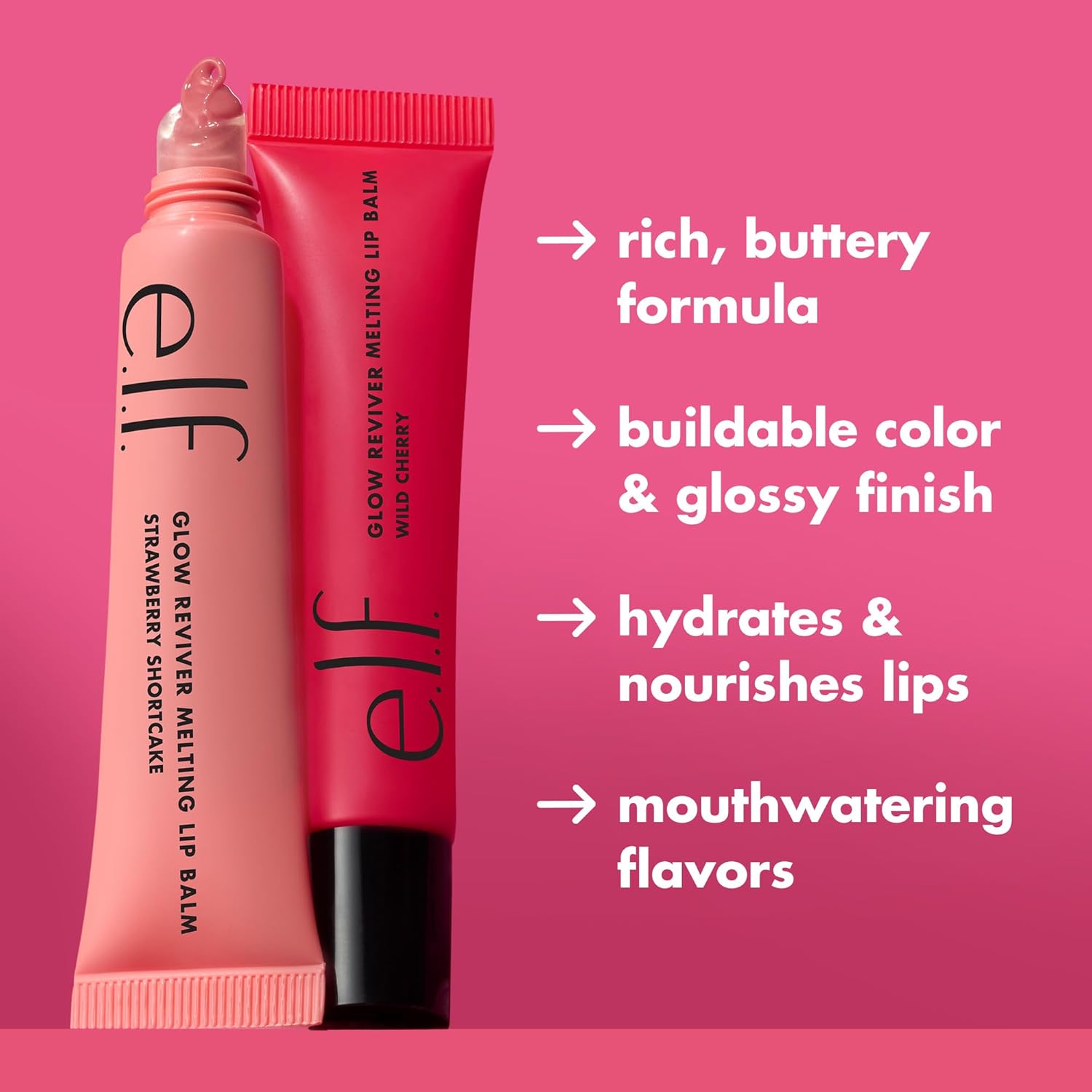 Glow Reviver Melting Lip Balm, Hydrating Tinted Lip Balm for a Glossy Finish & Soft, Supple Lips, Vegan & Cruelty-Free, Yummy Gummy