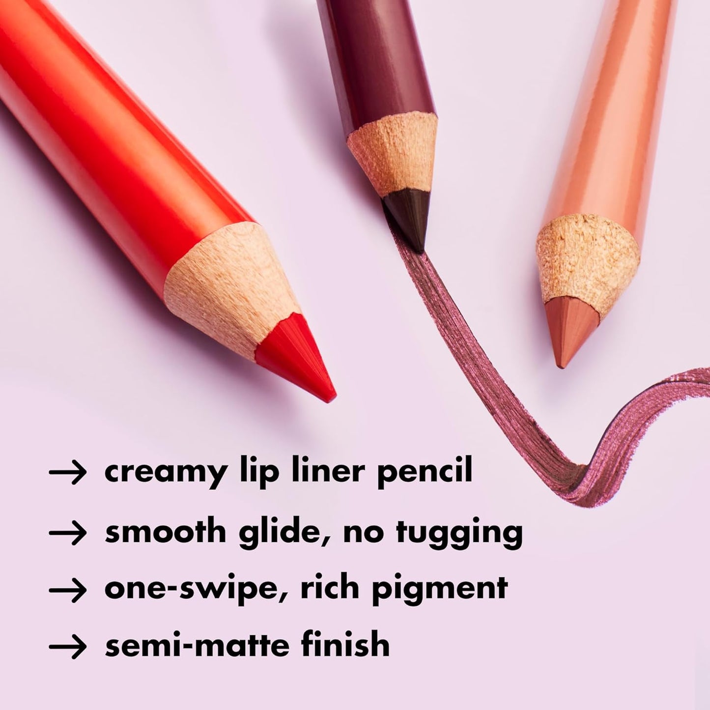 Cream Glide Lip Liner, Highly-Pigmented Pencil for Shaping & Sculpting Lips, Semi-Matte Finish, Vegan & Cruelty-Free, Baddest Beige