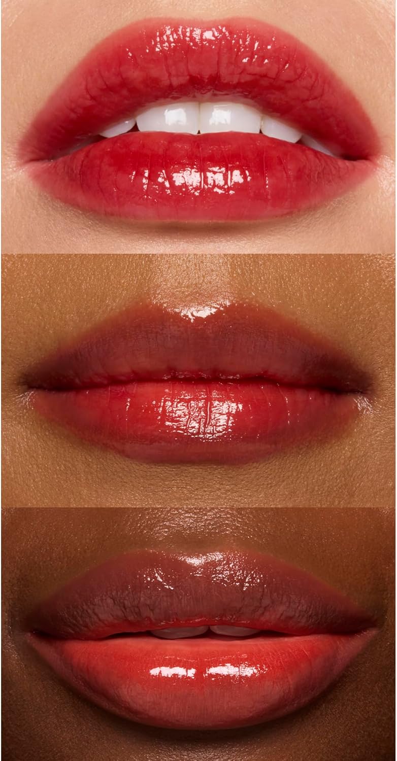 Glossy Lip Stain, Long-Lasting, Lightweight Lip Stain for a Sheer Pop of Colour & Subtle Gloss Finish, Vegan & Cruelty-Free, Rosa Rizzin'