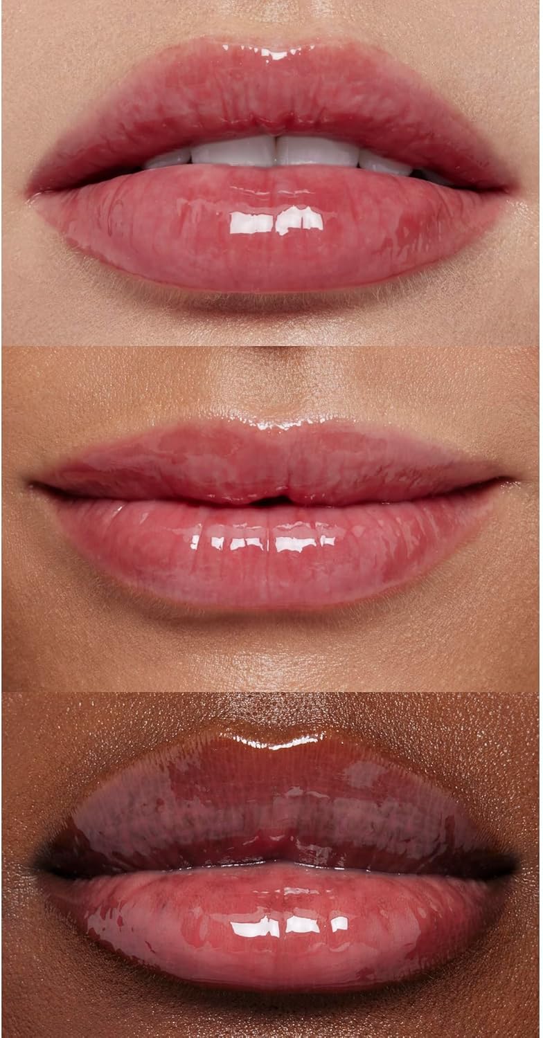 Glow Reviver Lip Oil, Nourishing Tinted Lip Oil for a High-Shine Finish, Infused with Jojoba Oil, Vegan & Cruelty-Free, Rose Envy