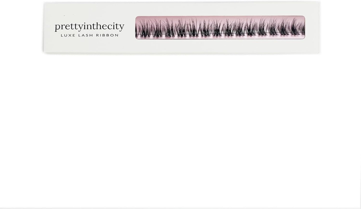 Prettyinthecity C Curl Lash Clusters – 22Pc Natural Individual Lashes (8Mm) – Premium DIY Cluster Lashes