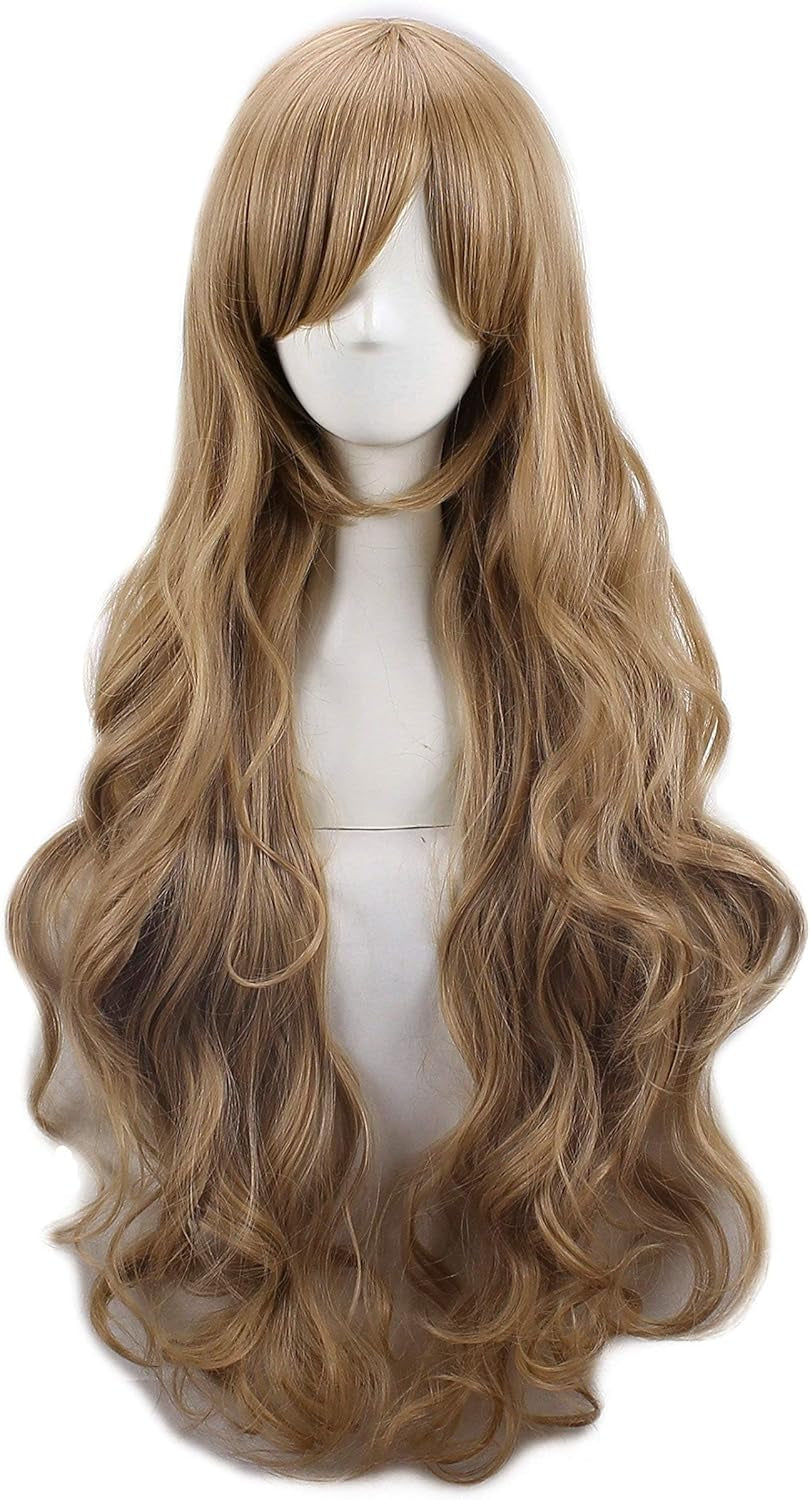 Aisaka Taiga Anime Cosplay Wigs Brown Long Wavy Curly Synthetic Hair
