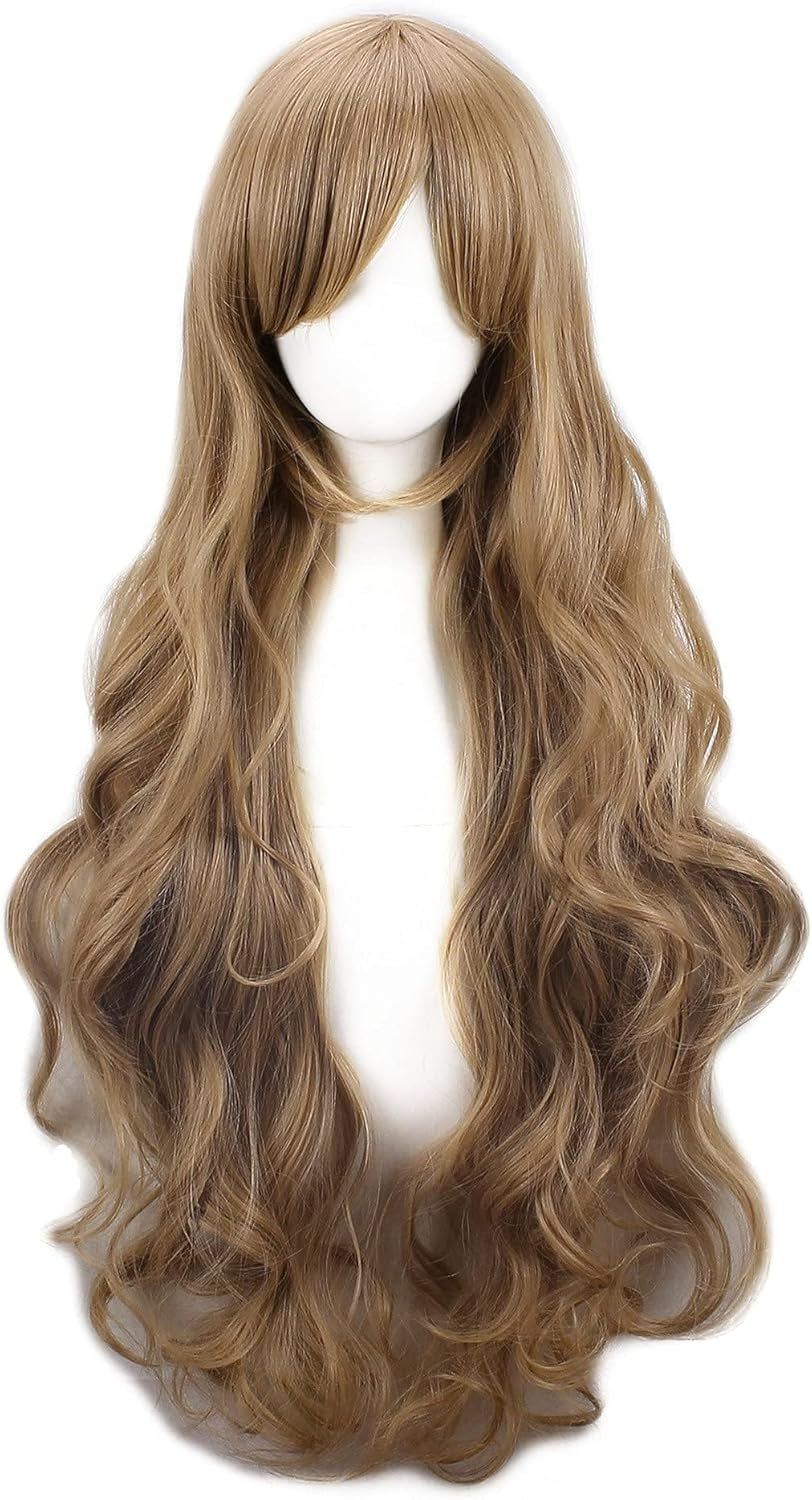 Aisaka Taiga Anime Cosplay Wigs Brown Long Wavy Curly Synthetic Hair
