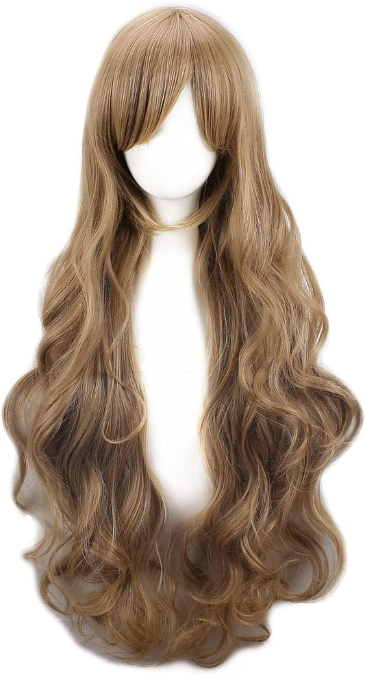 Aisaka Taiga Anime Cosplay Wigs Brown Long Wavy Curly Synthetic Hair