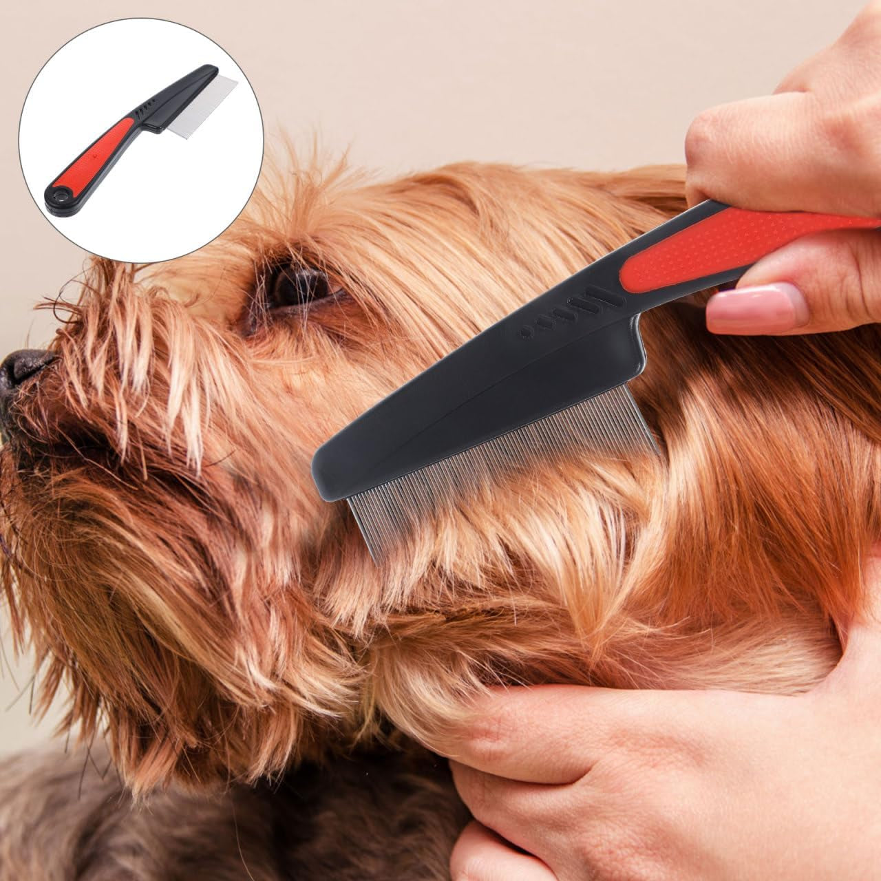 Fine Tooth Stainless Steel Comb for Dandruff Removal Portable Hair Comb for Adults and Pets Scalp Brush Dandruff Comb Hair Pick