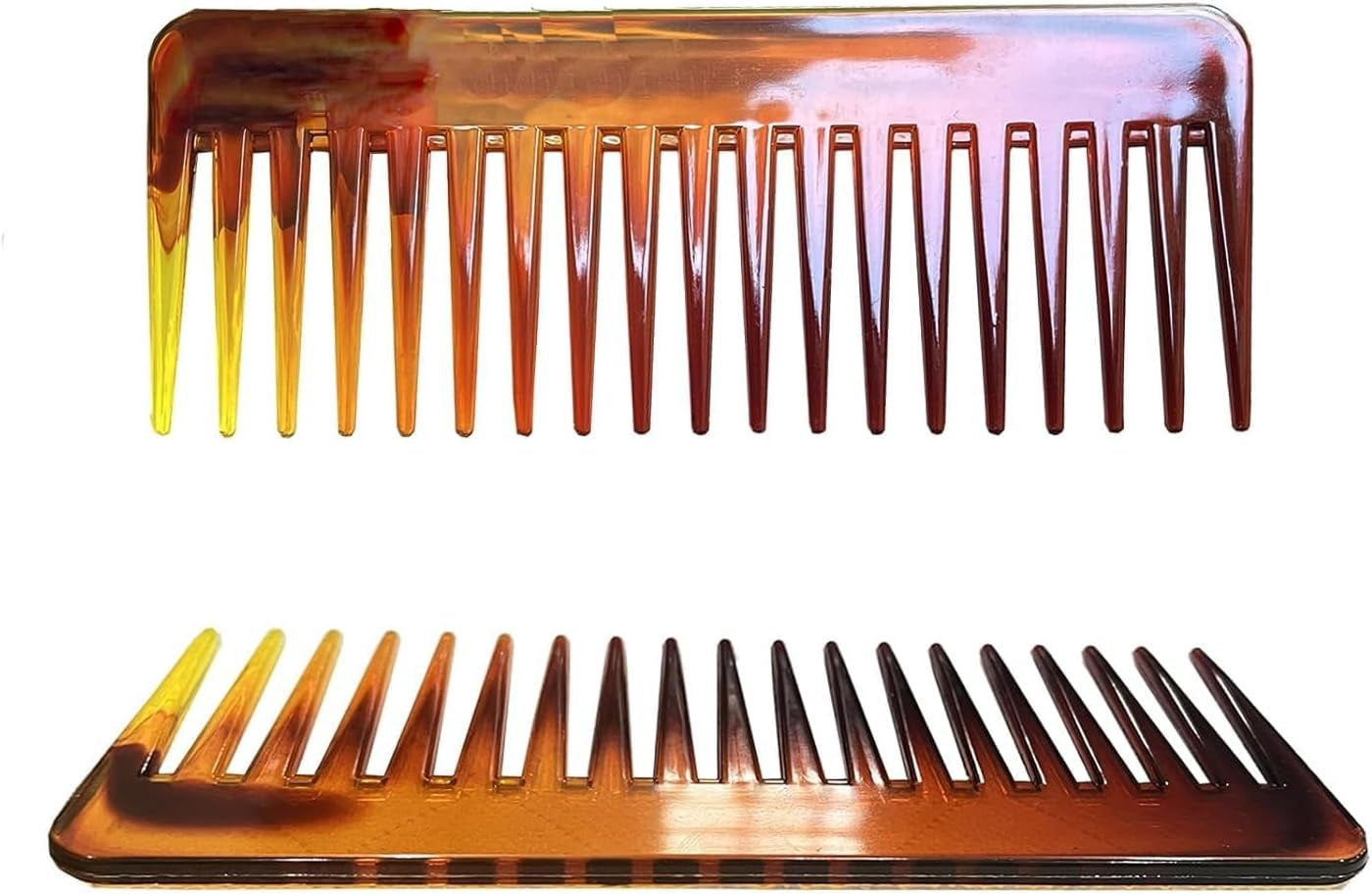 2PCS Wide Tooth Comb, Large Wide Tooth Comb for Women Men and Kids，Handmade Wide Tooth Comb for Curly Hair, Shower Comb Hair Detangler Comb for Curly Hair Wet Dry Hair, Professional Hair Cutting Combs