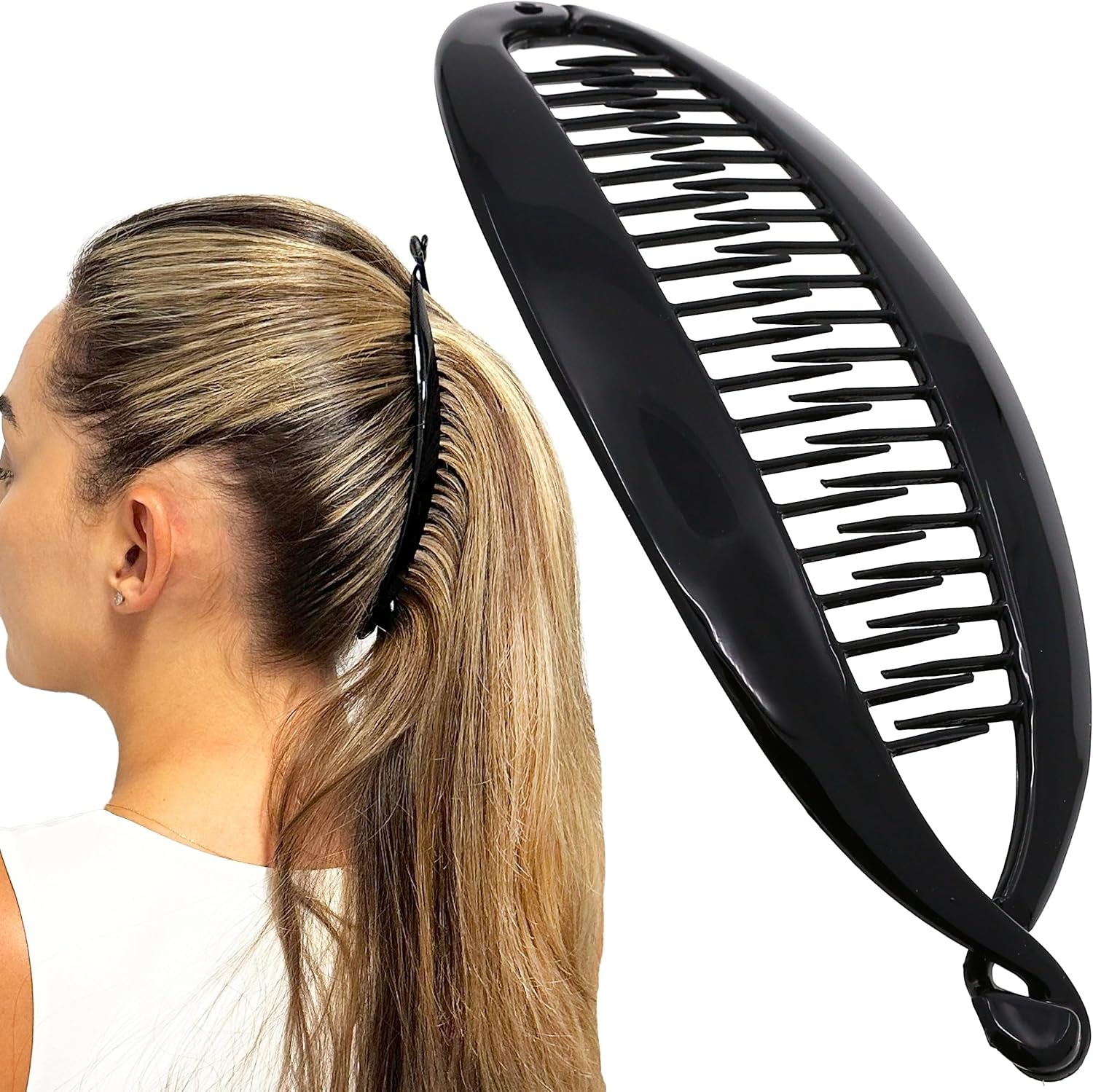 Paris - NV135 (7"), French Woman Hair Accessories, Hair Banana Comb. Strong and Durable Hair Ornaments. Made in France