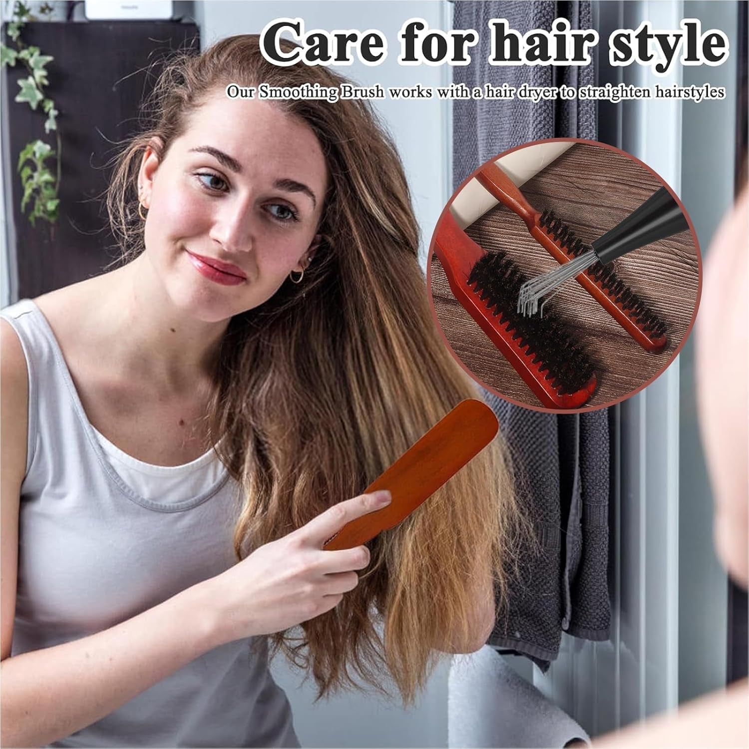 Bristle Hair Brush with Edges Brush,The Ultimate Hair Care Bundle - Beard Brush, Bristle Brush, Boar Bristle Hair Brush, and More - Unrivaled Selection for Versatile Grooming