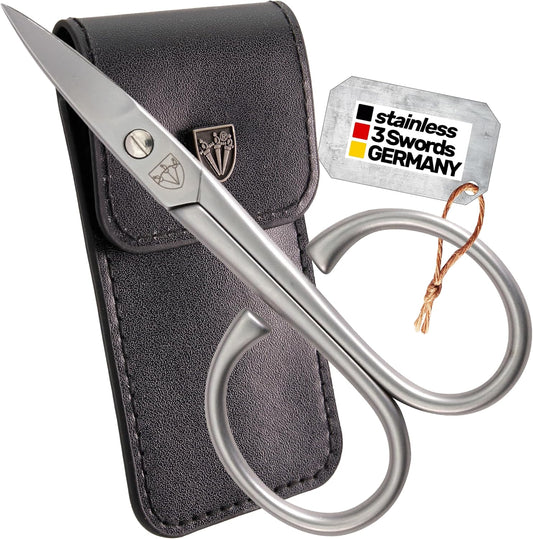 - Stainless Steel INOX Curved Nail Scissors - Strong Scissors for Strong People with Case by