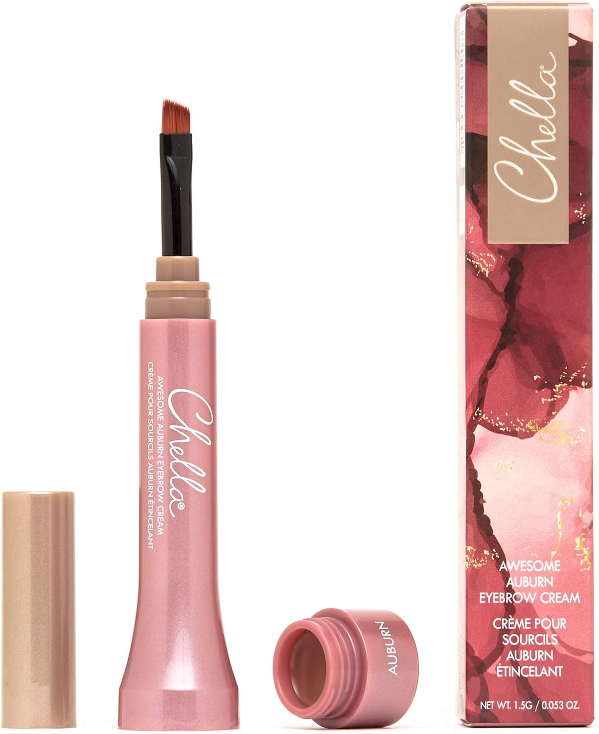 Eyebrow Cream, Awesome Auburn - Vegan, Cruelty Free, Paraben Free, Gluten Free Eyebrow Makeup - Long Wearing, Velvet Consistency, Water Resistant