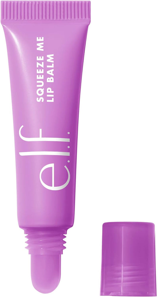 Squeeze Me Lip Balm, Moisturizing Lip Balm for a Sheer Tint of Colour, Infused with Hyaluronic Acid, Vegan & Cruelty-Free, Grape